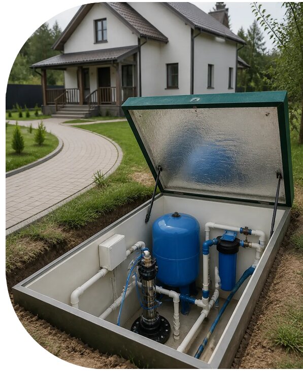 Автономное водоснабжение дома в Аксае от 152355 р. | АПаруса-Акс